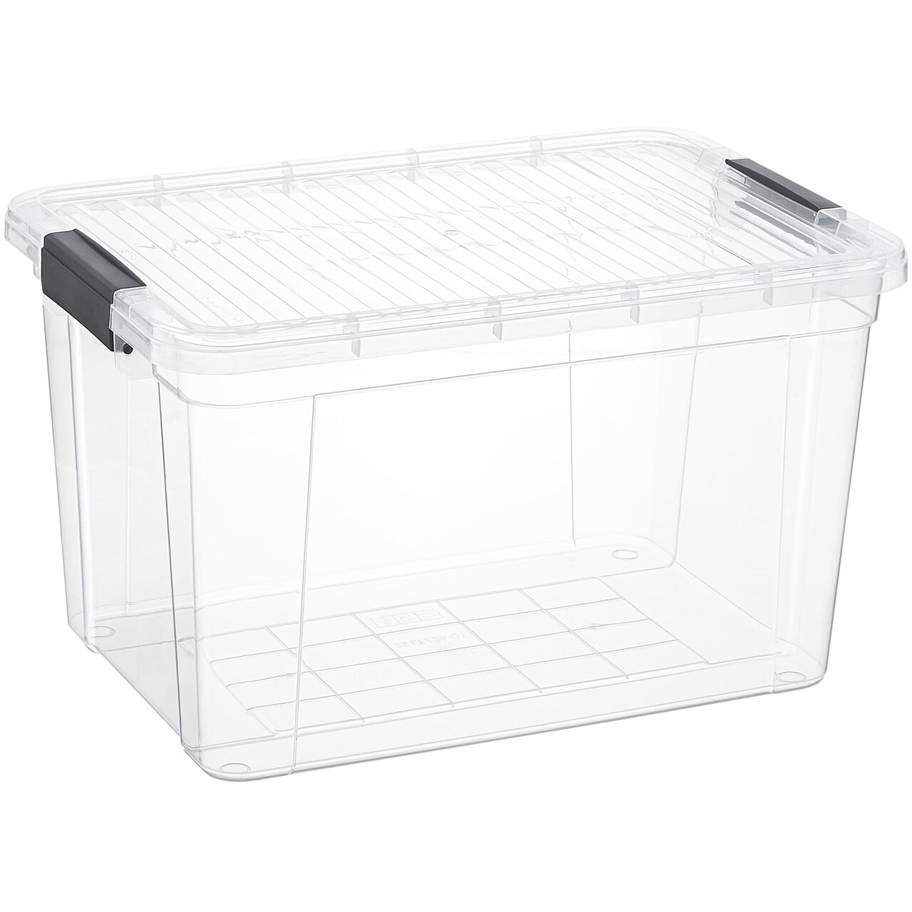 Superio Clear Storage Box with Lid, Plastic Container Bins for Organizing, Stackable Crates, BPA Free, Non Toxic, Odor Free, Organizers for Home, Office, School, and Dorm
